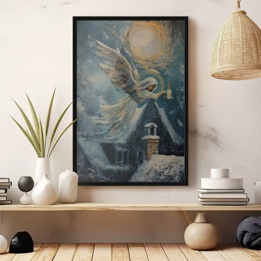 fototapet Înger deasupra caselor f46600