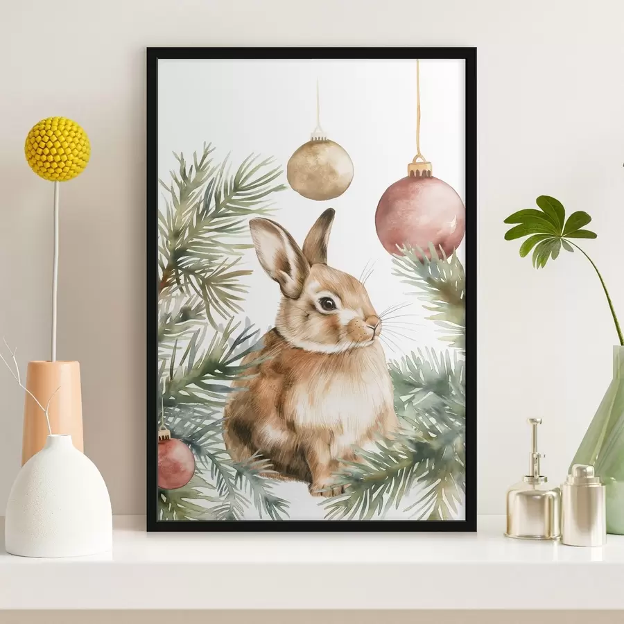 fototapet Iepurașul de Anul Nou f46603