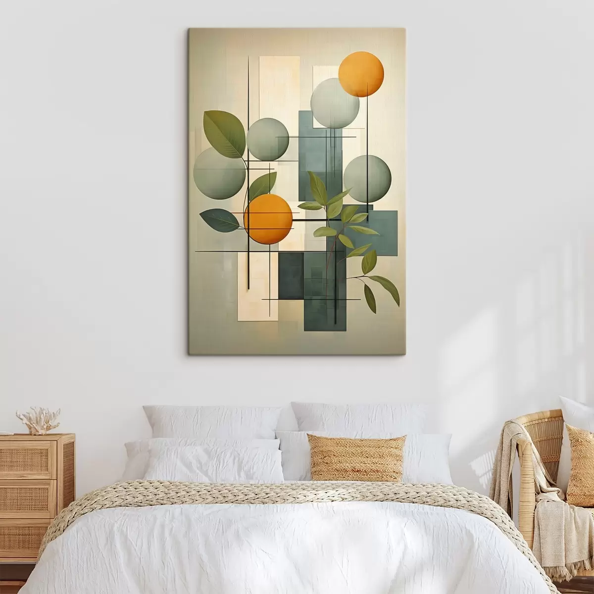 Tablouri Abstracție geometrică cu plante s46579