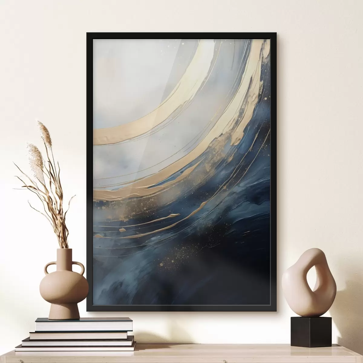 Poster Arce luminoase largi pe fond albastru intens f46487