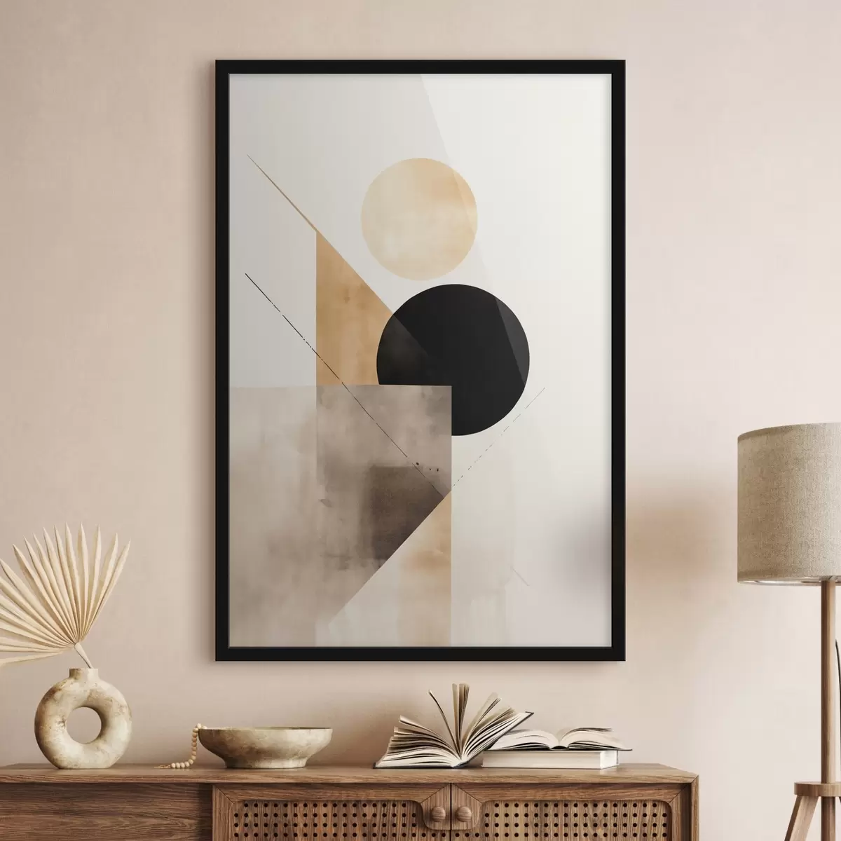 Poster Compoziție minimalistă: cerc, triunghi și planuri f46532