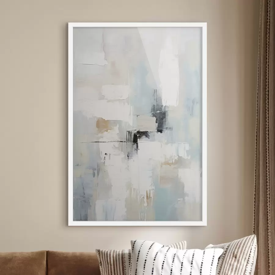 fototapet Abstract în tonuri deschise, cu accente negre f46548