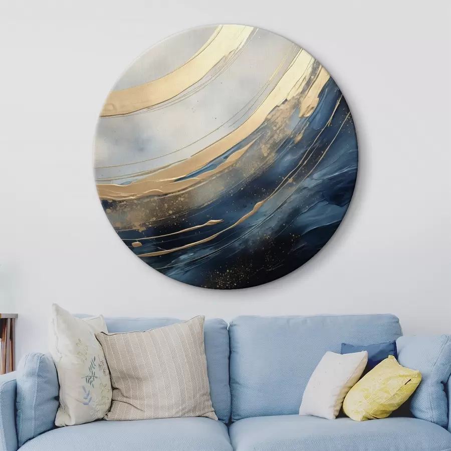 Tablouri Arce luminoase largi pe fond albastru intens r46487