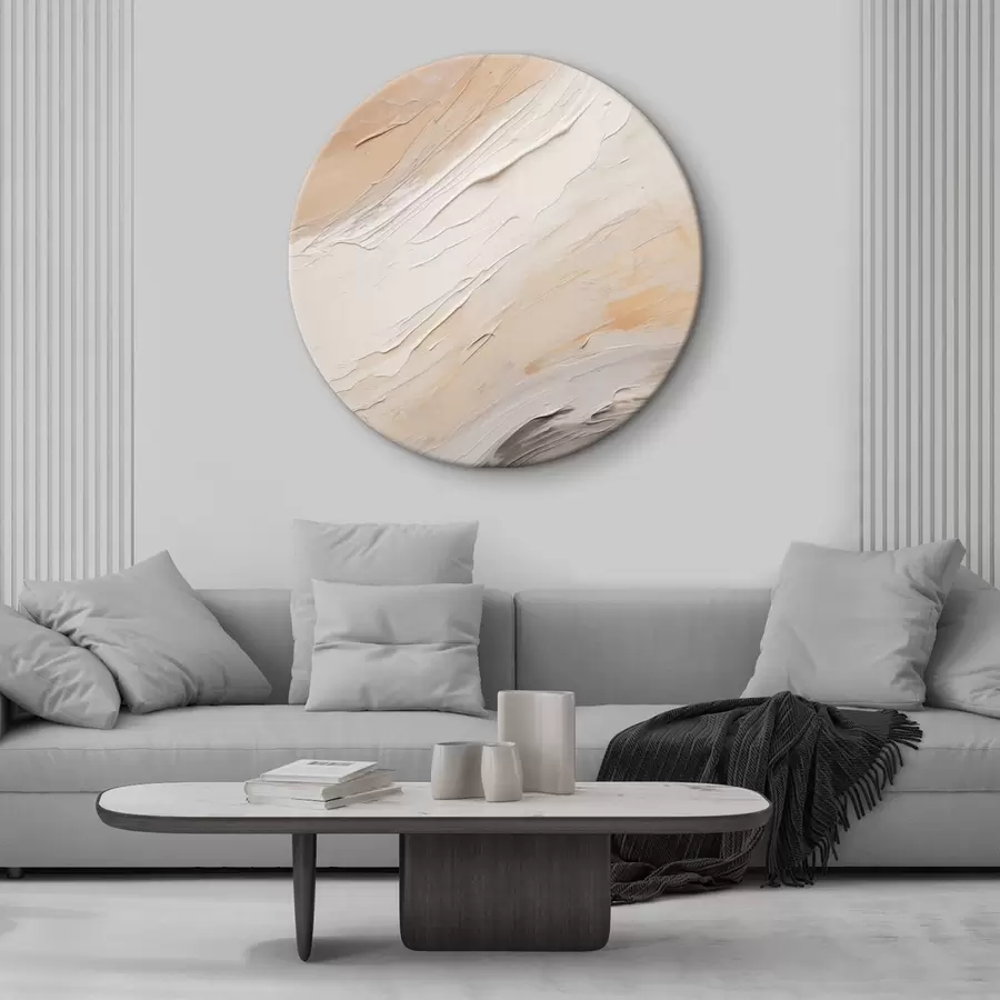 Tablouri Tencuială texturată în spirale de culoare bej cald cu gri deschis r46511
