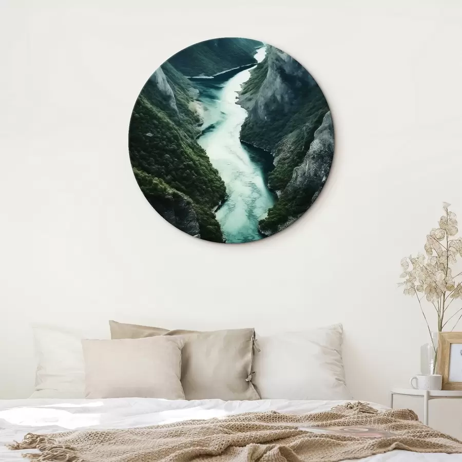 Tablouri Chei îngustă cu un curent turcoaz de sus r46522