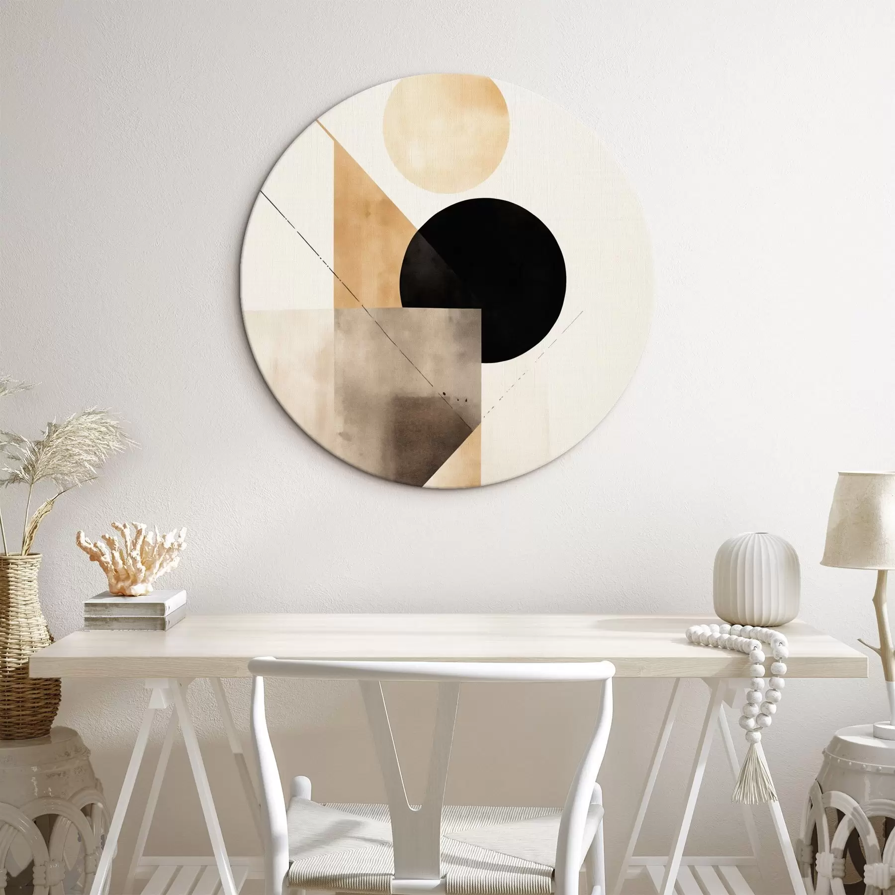 Tablouri Compoziție minimalistă: cerc, triunghi și planuri r46532