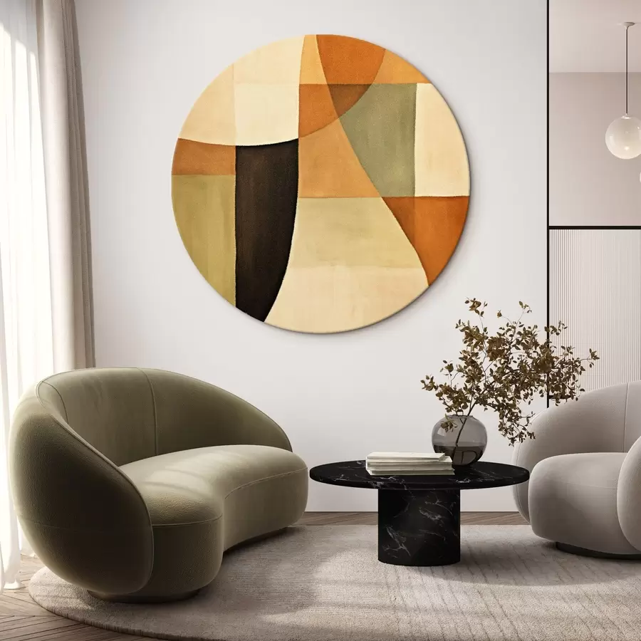 Tablouri Câmpuri geometrice moi într-o paletă naturală caldă r46538