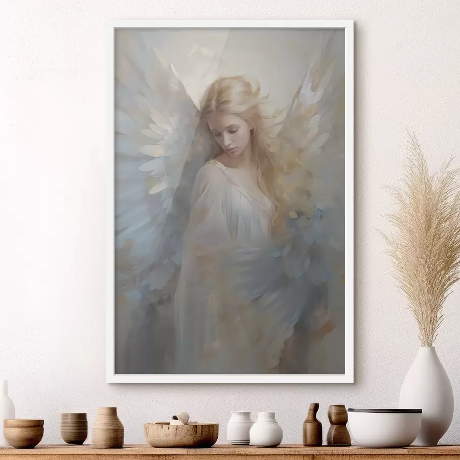 fototapet Imitatie pictura abstracta cu ingeli f46682