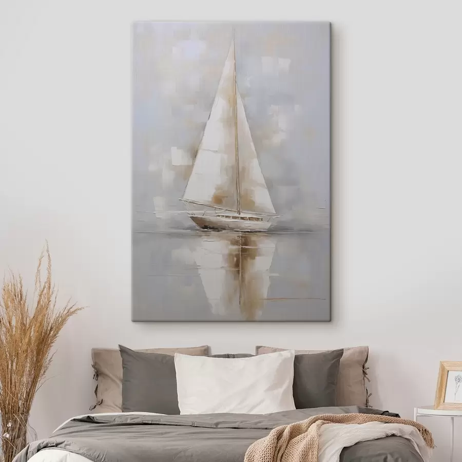 Tablouri Pictură imitație de barcă cu pânze s46677