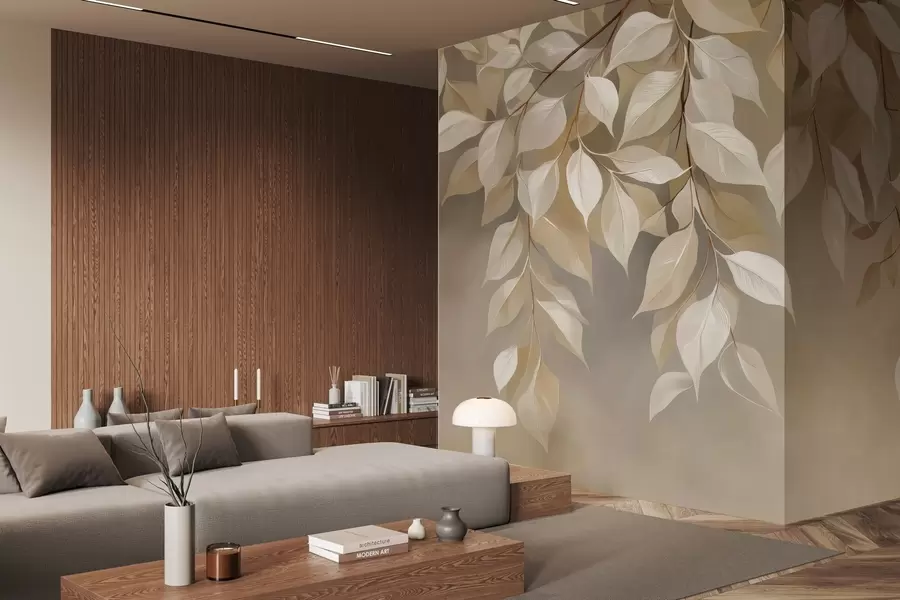 fototapet O ramură de cimbru cu frunze w04899