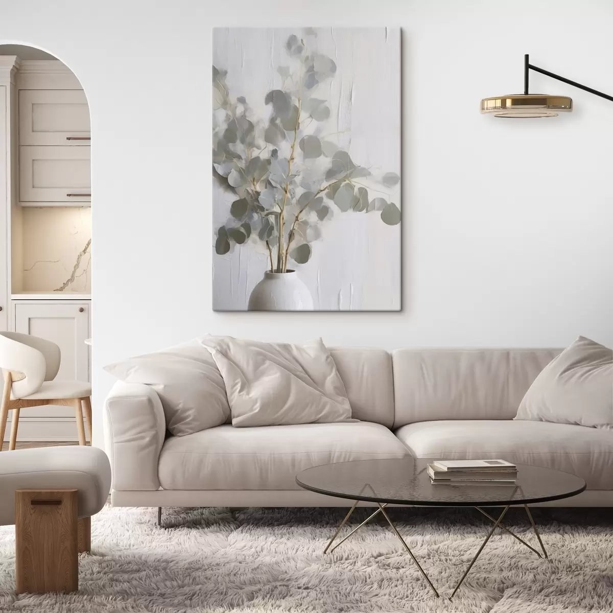 Tablouri Pictură imitație cu crenguțe într-o vază s46719