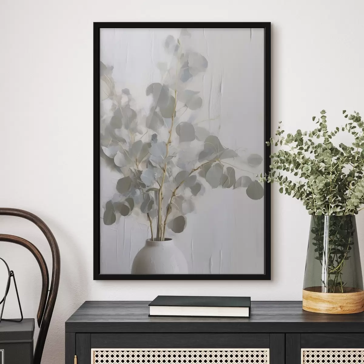 Poster Pictură imitație cu crenguțe într-o vază f46719