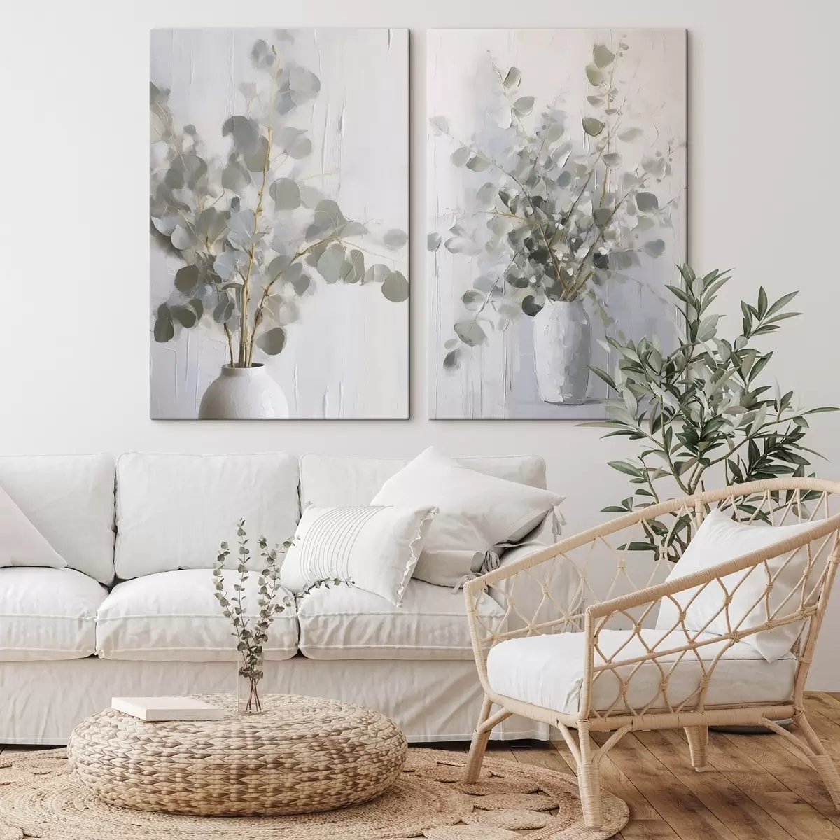 Tablouri Pictură imitație cu crenguțe într-o vază m01020