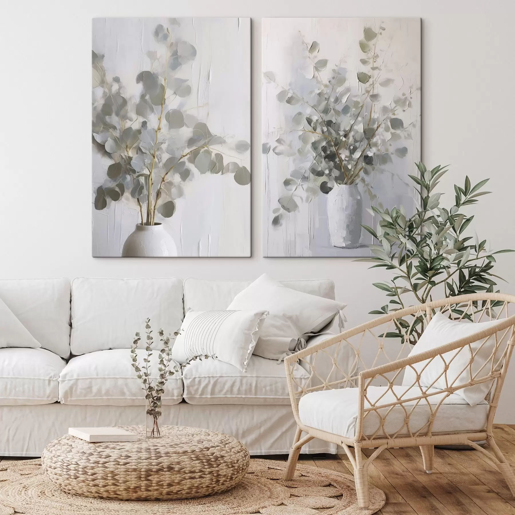 Tablouri Pictură imitație cu crenguțe într-o vază m01020