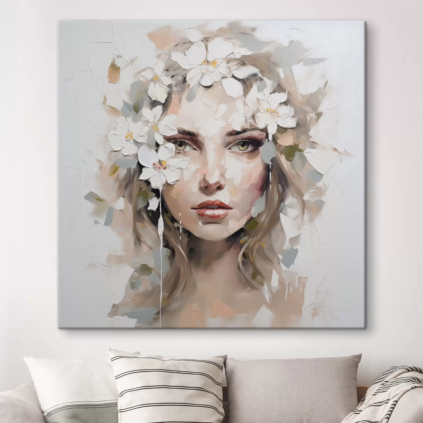 Tablouri Portret abstract imitație de pictură s46749