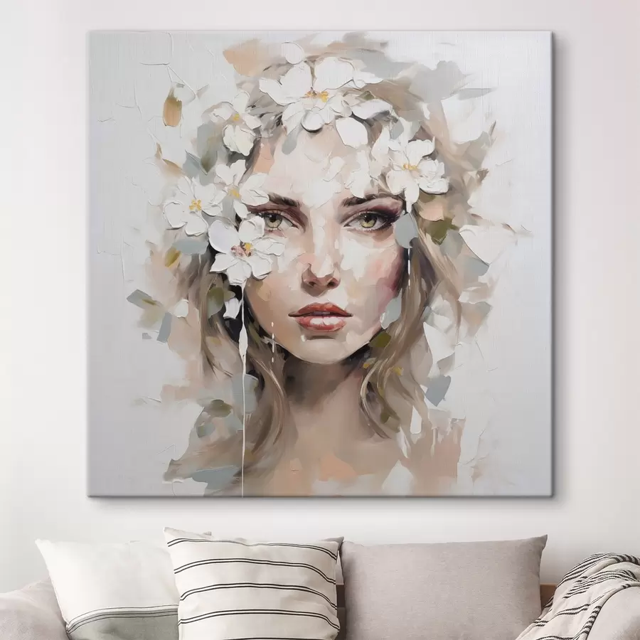 Tablouri Portret abstract imitație de pictură s46749