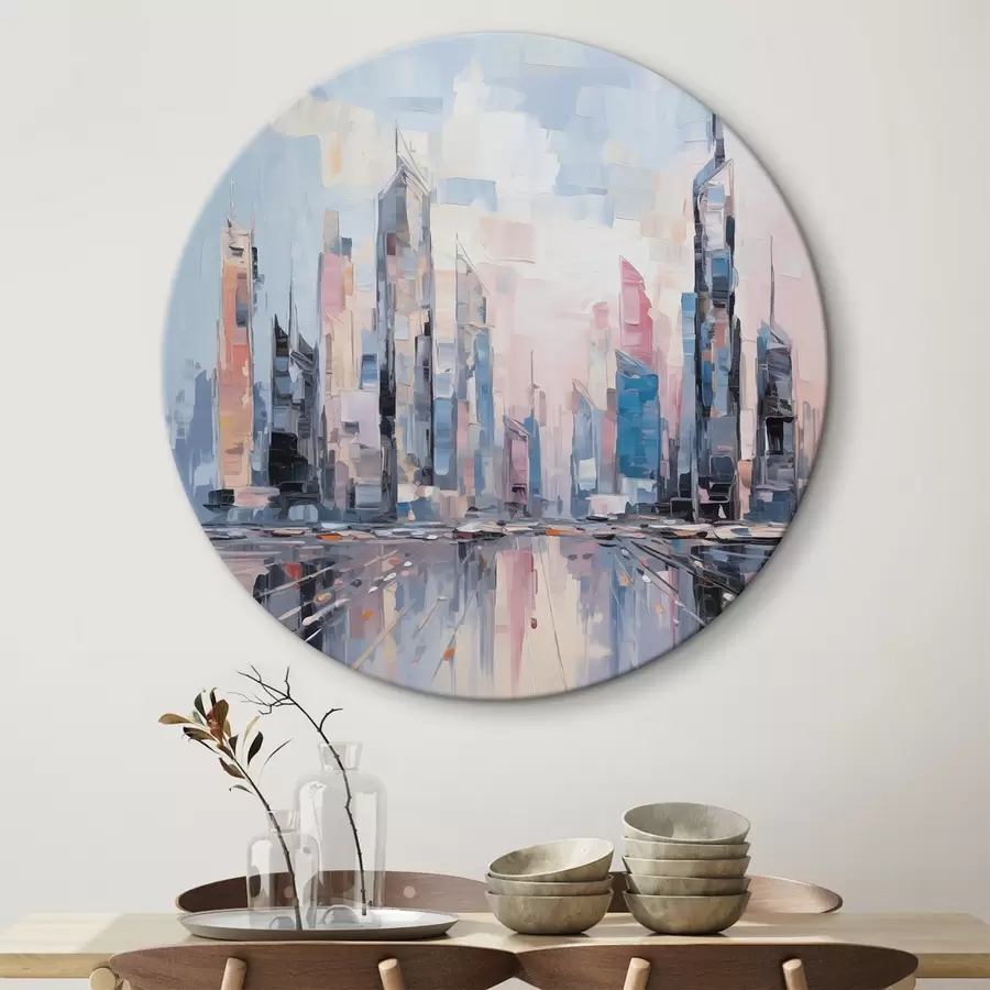 Tablouri Imitarea abstractă a picturii urbane r46752