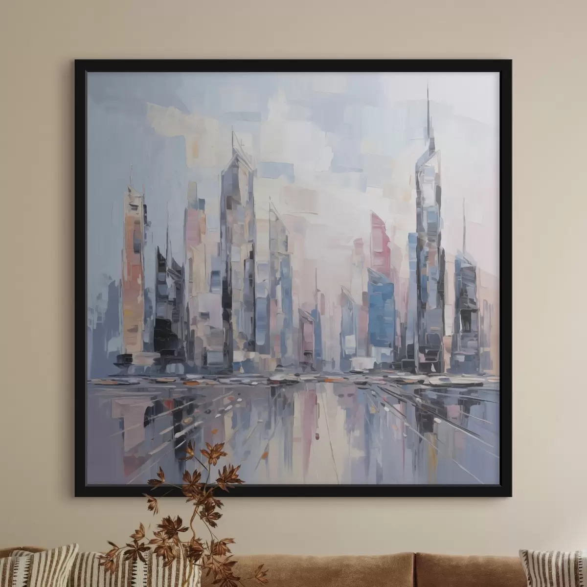 Poster Imitarea abstractă a picturii urbane f46752