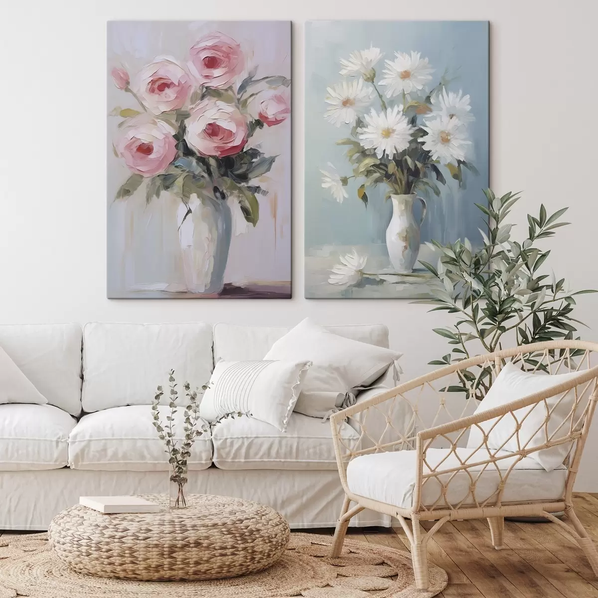 Tablouri Flori într-o vază pictură imitație m01027