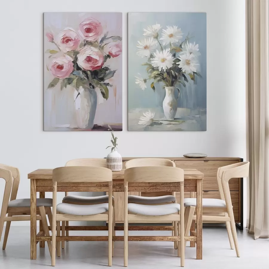 Tablouri Flori într-o vază pictură imitație m01027