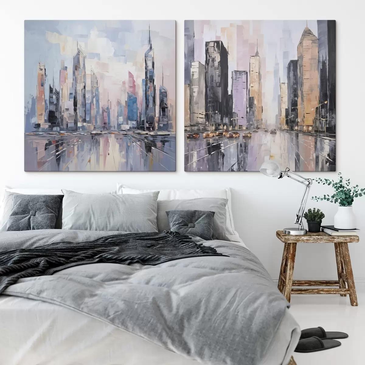 Tablouri Imitarea abstractă a picturii urbane m01032