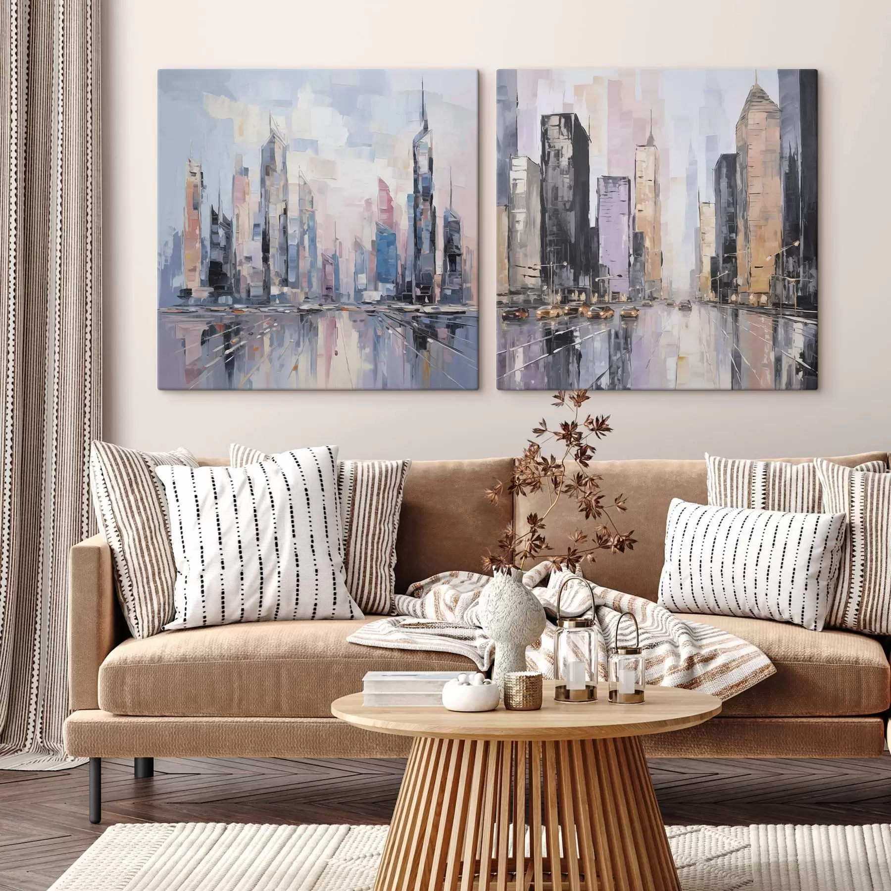 Tablouri Imitarea abstractă a picturii urbane m01032