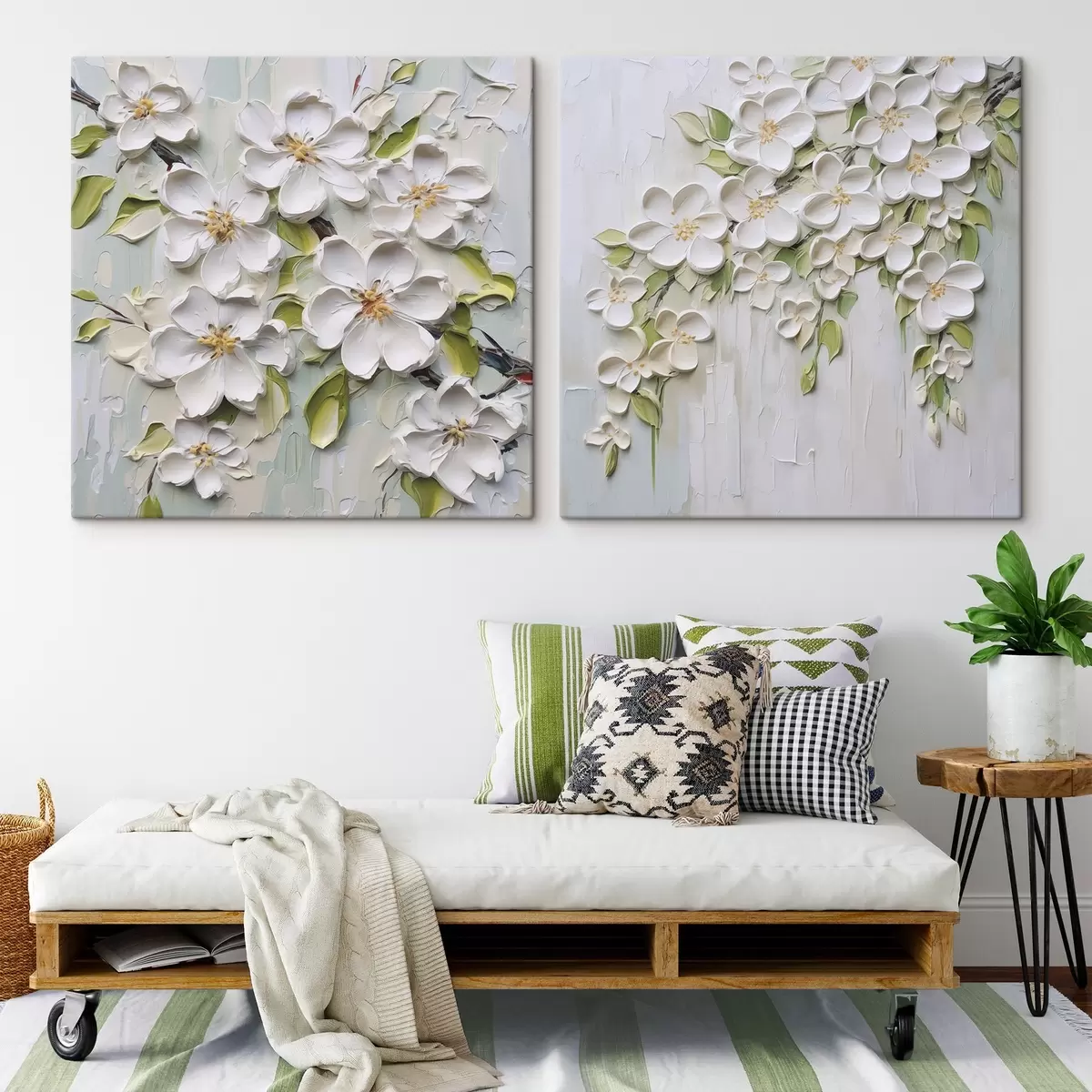 Tablouri Flori abstracte imitație de pictură m01033