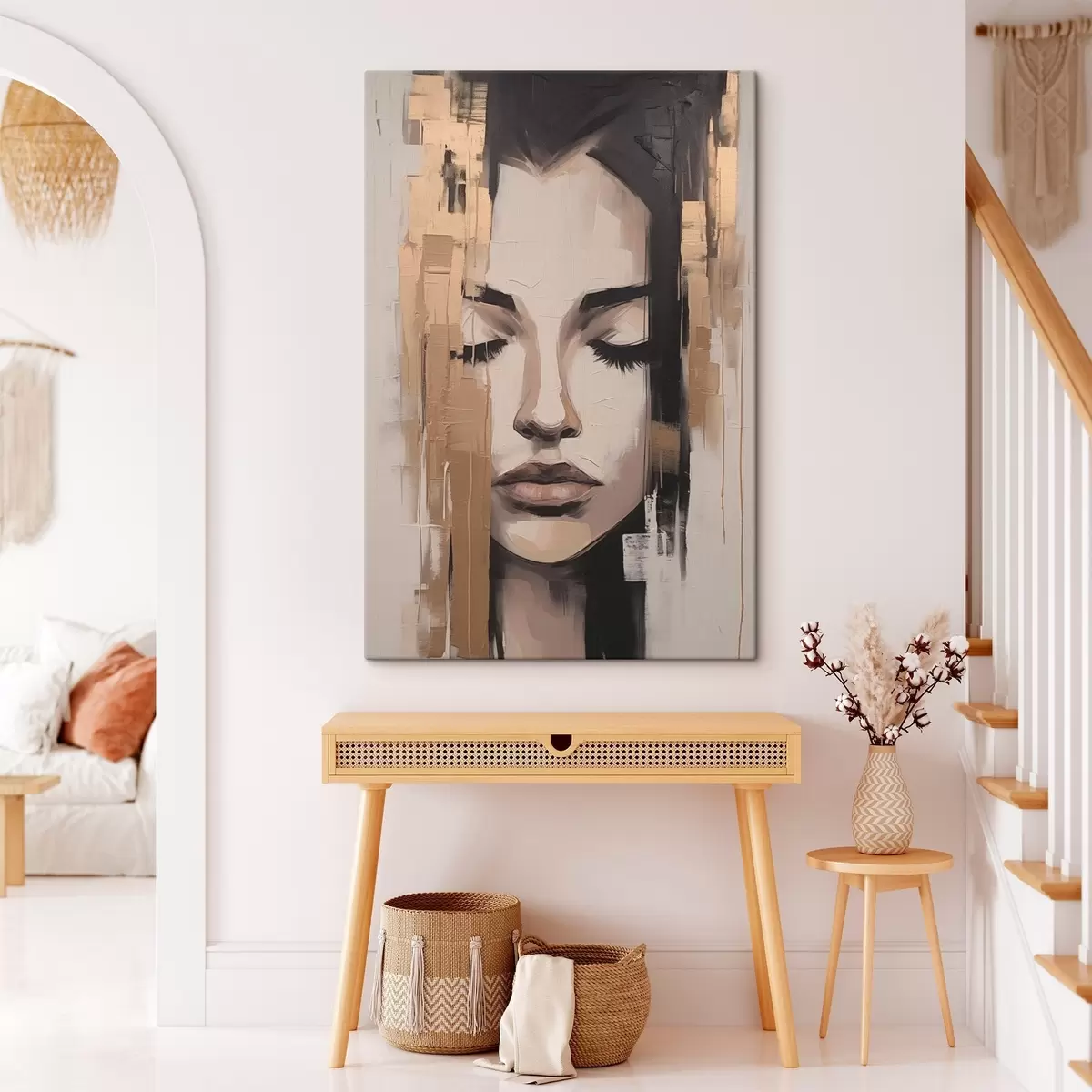 Tablouri Portretul unei femei. Pensule abstracte s46733