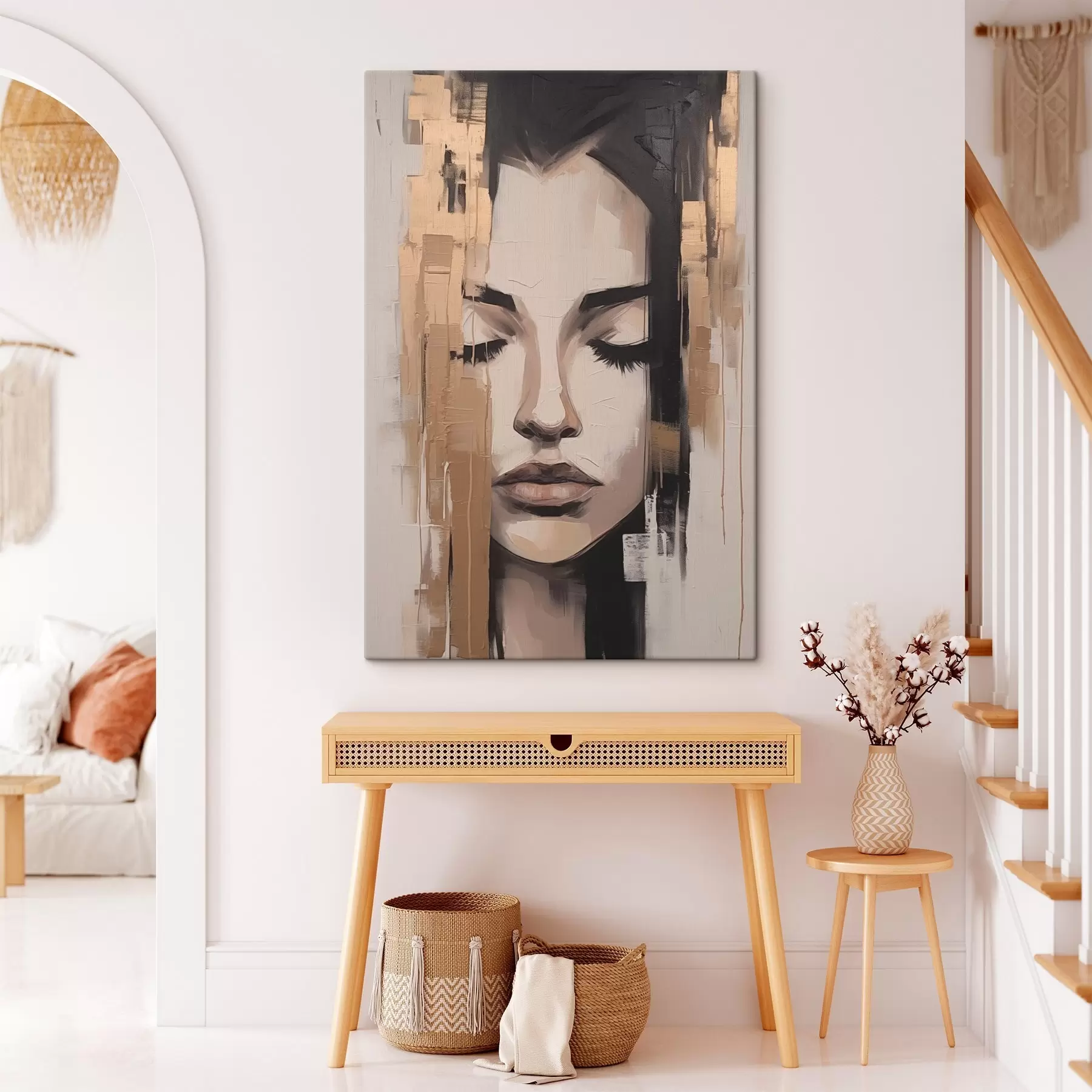 Tablouri Portretul unei femei. Pensule abstracte s46733
