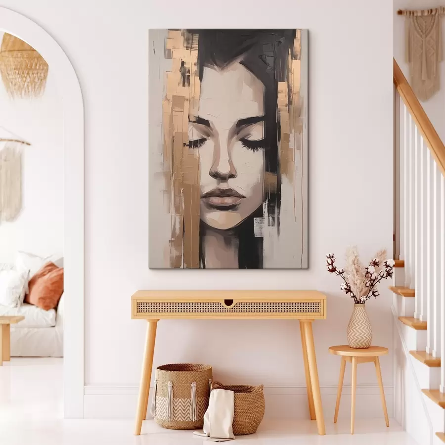 Tablouri Portretul unei femei. Pensule abstracte s46733