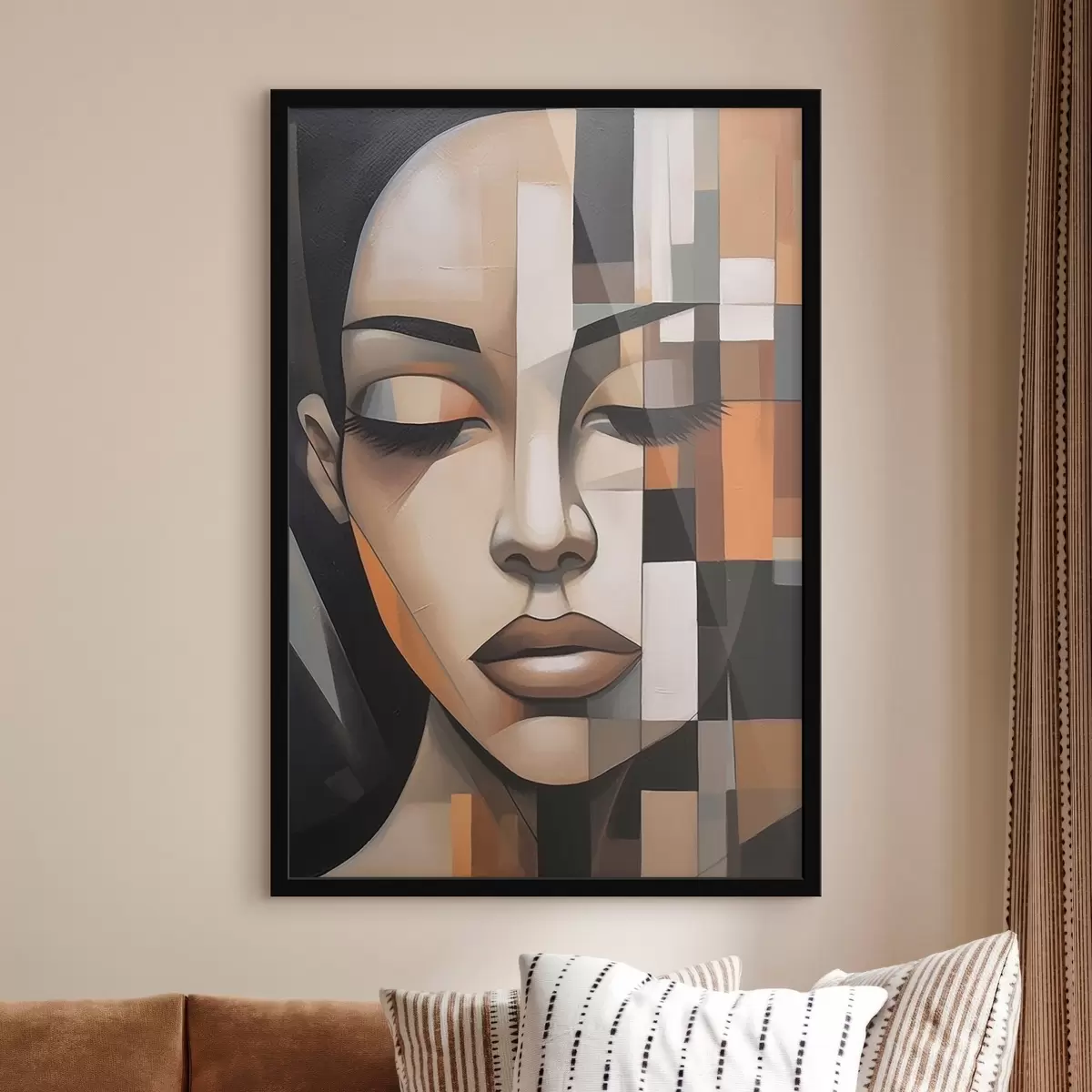 Poster Portret feminin cubist f46731