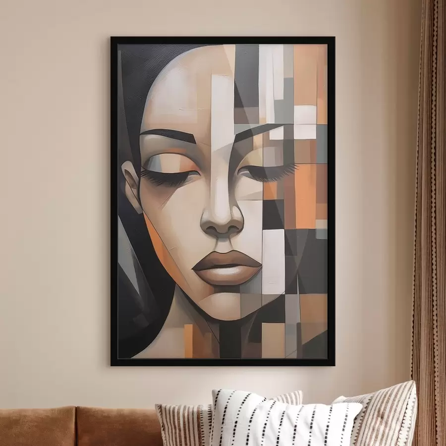 fototapet Portret feminin cubist f46731