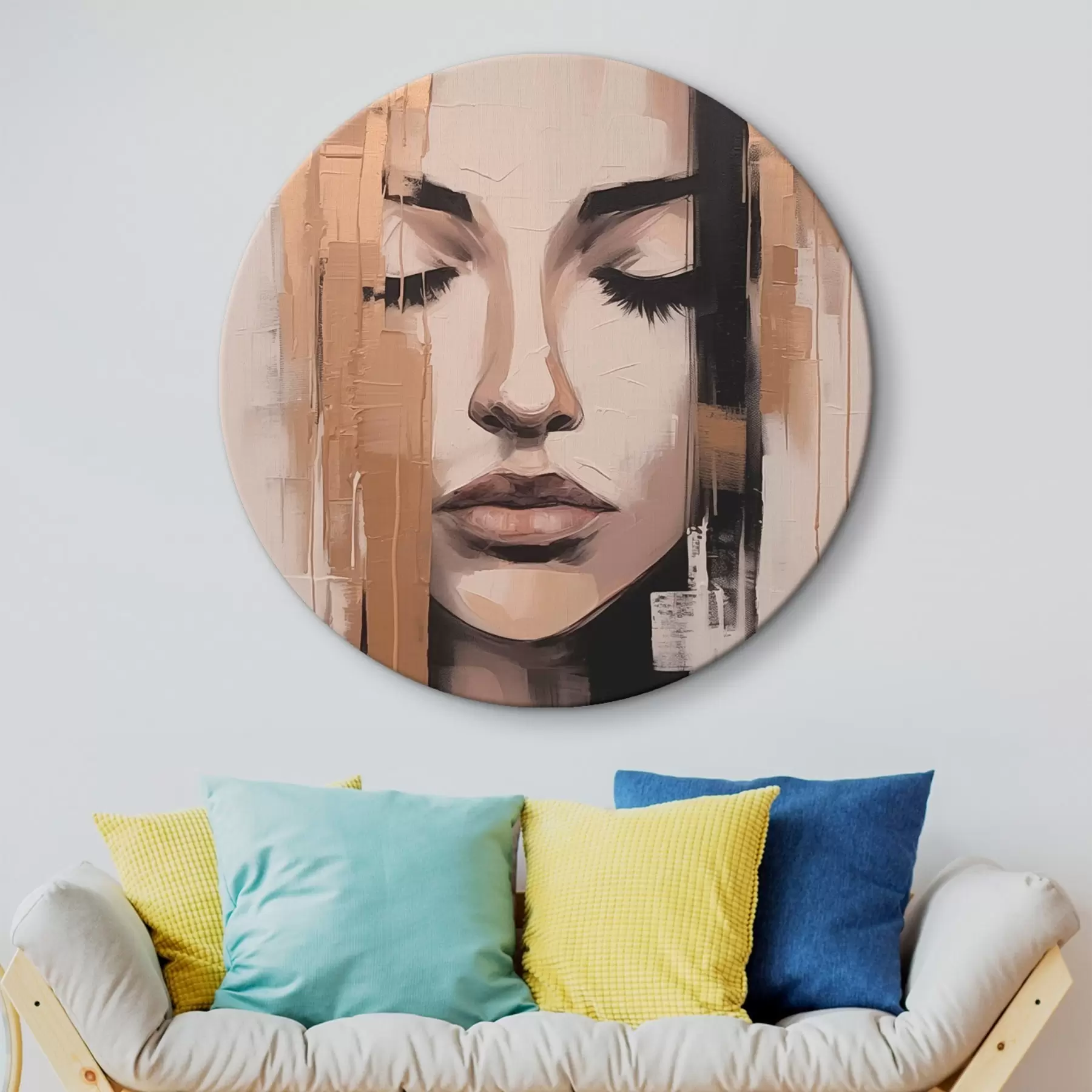 Tablouri Portretul unei femei. Pensule abstracte r46733