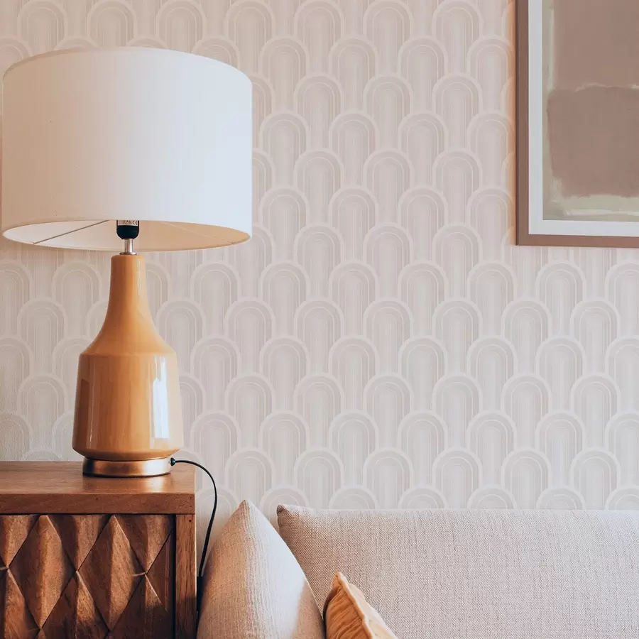 fototapet Module mici în formă de arc, în nuanțe calde de crem-bej a00924