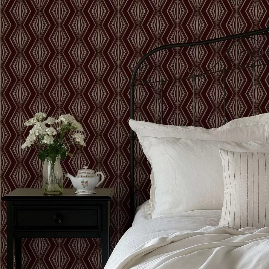 fototapet Model geometric cu diamante pe fond maro-vin a00925v1