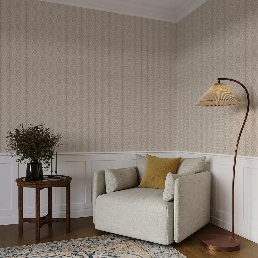 fototapet Ornament ușor din diamante în nuanțe calme de bej a00925v2