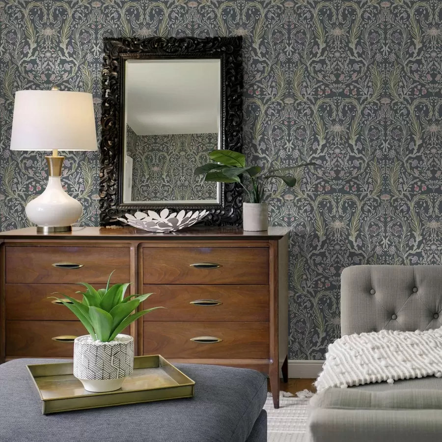 fototapet Același ornament pe un fundal gri-albastru rece a00928v1