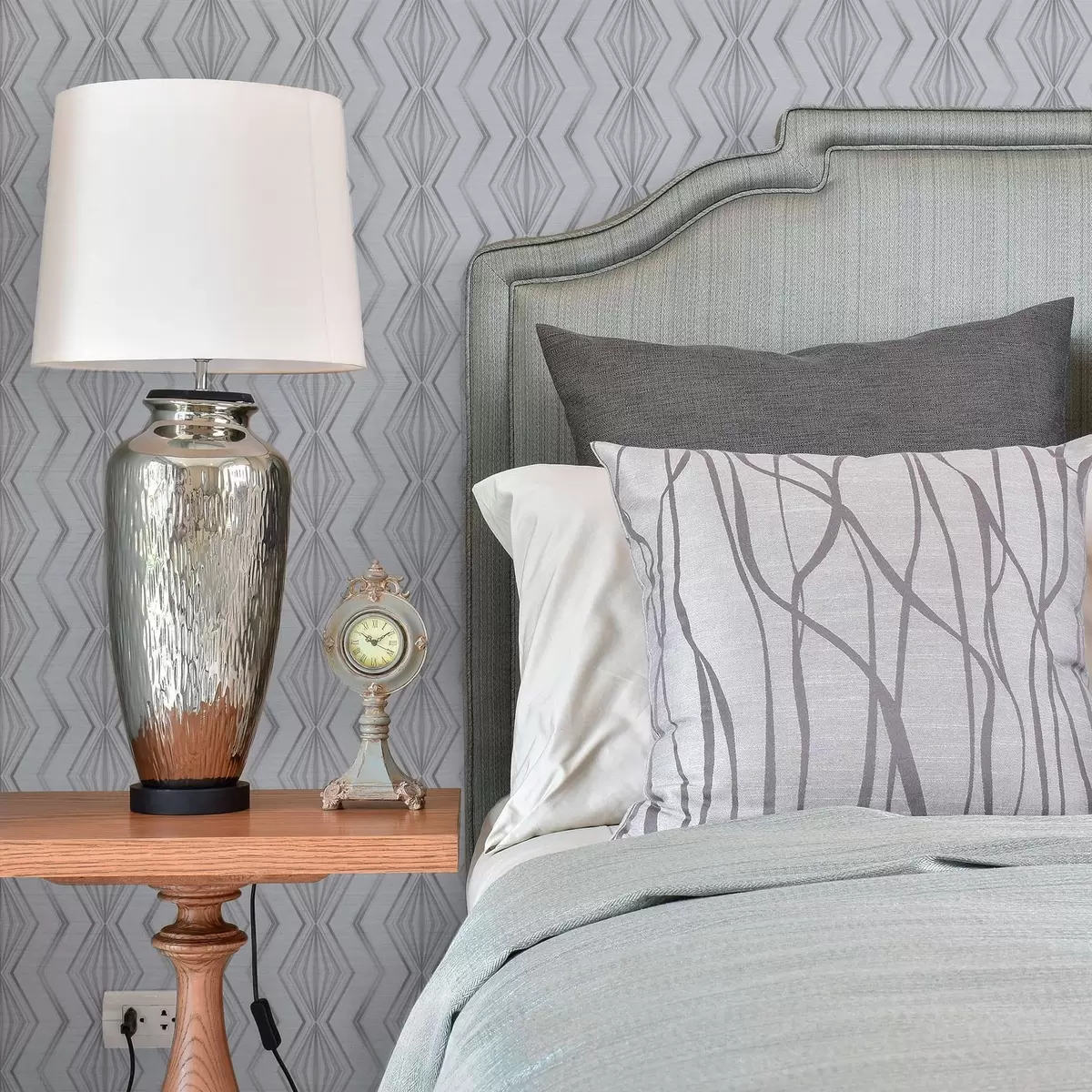 Wallpaper Model geometric cu romburi gri deschis a00973v2