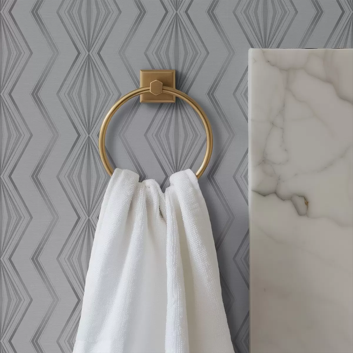 Wallpaper Model geometric cu romburi gri deschis a00973v2