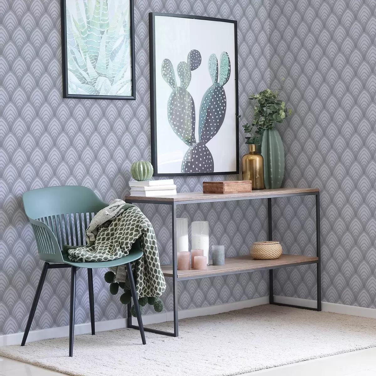 Wallpaper Arce volumetrice asemănătoare scalei de gri, cu un gradient ușor a00989