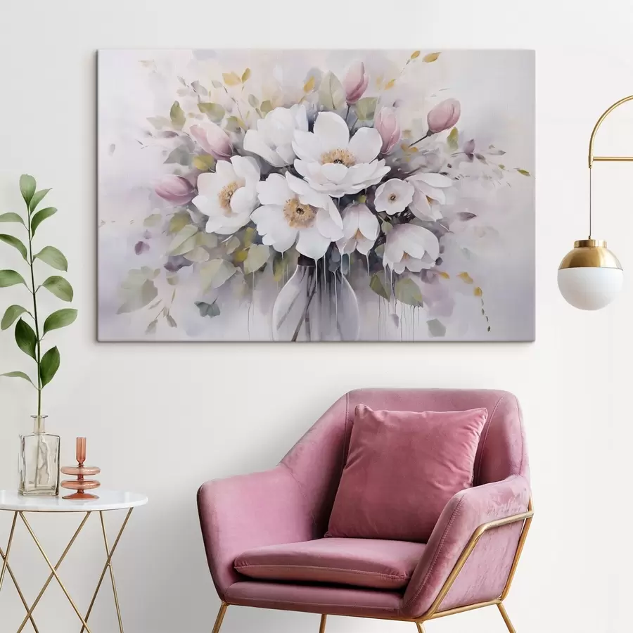 Tablouri Flori într-o vază pictură imitație s46763