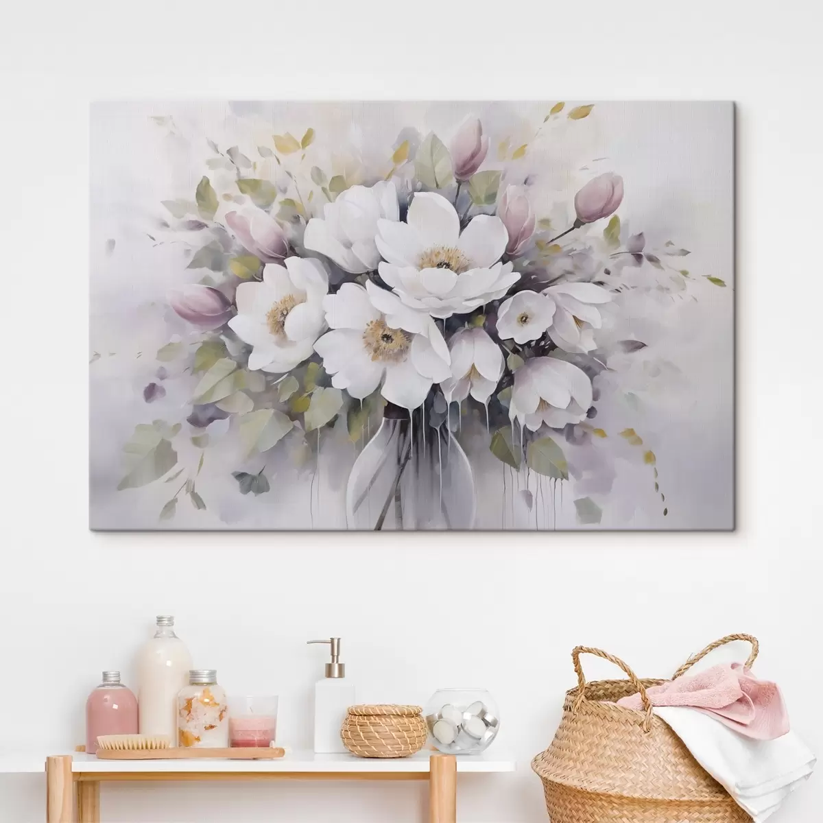 Tablouri Flori într-o vază pictură imitație s46763