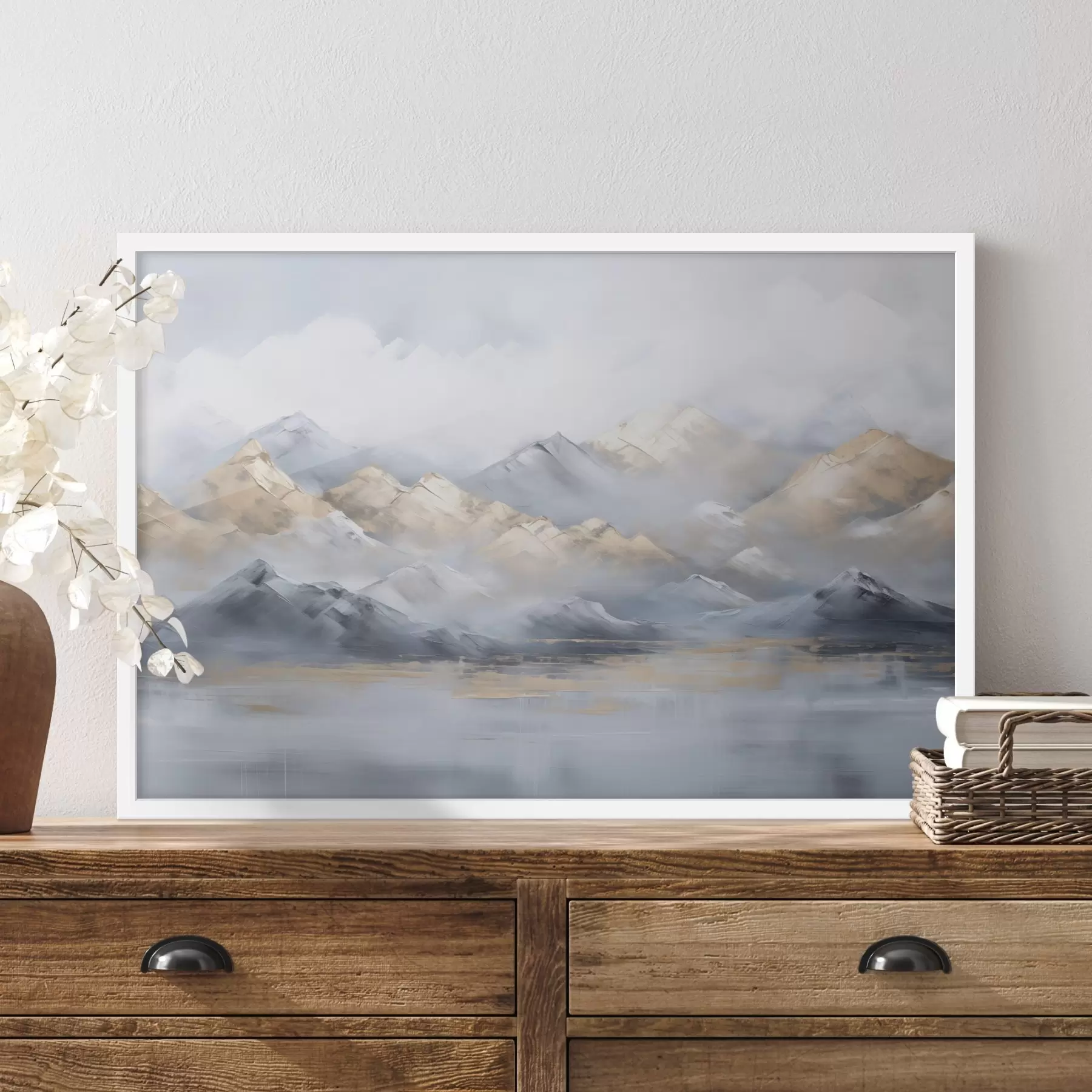 fototapet Imitarea peisajului montan de pictură f46765