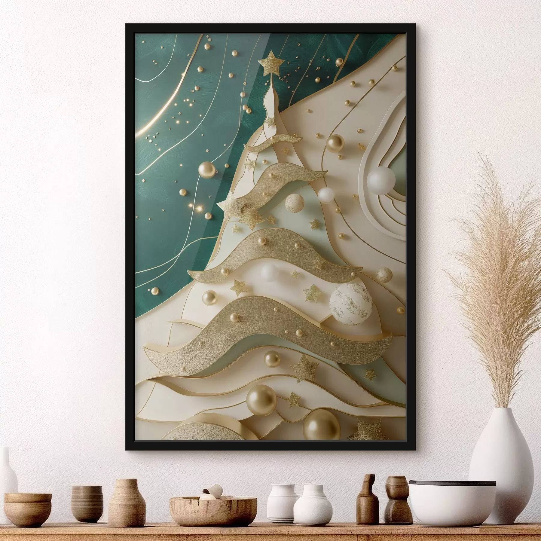 fototapet brad de Crăciun f46795