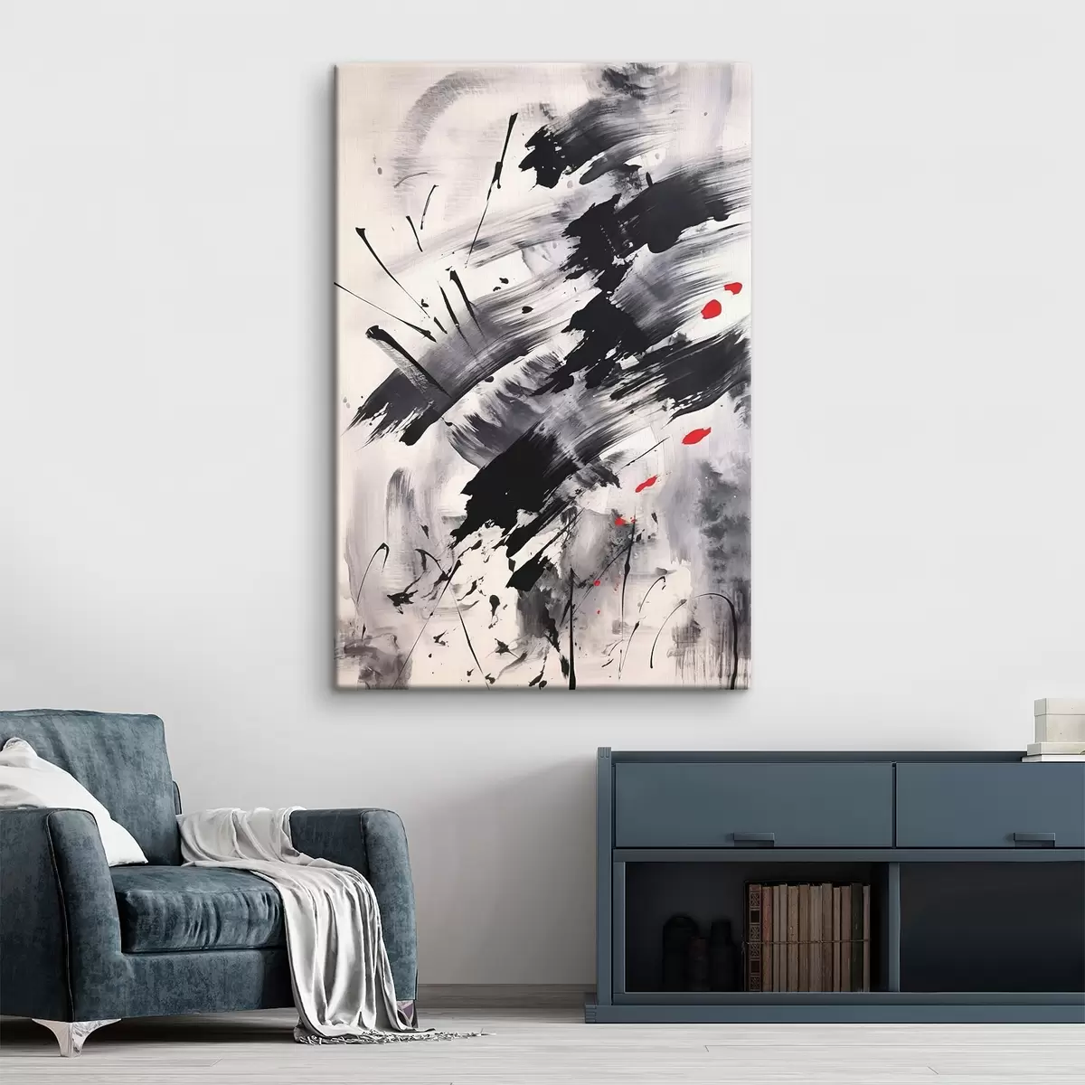 Tablouri Abstracție cu imitație de stropi și pensule s46783