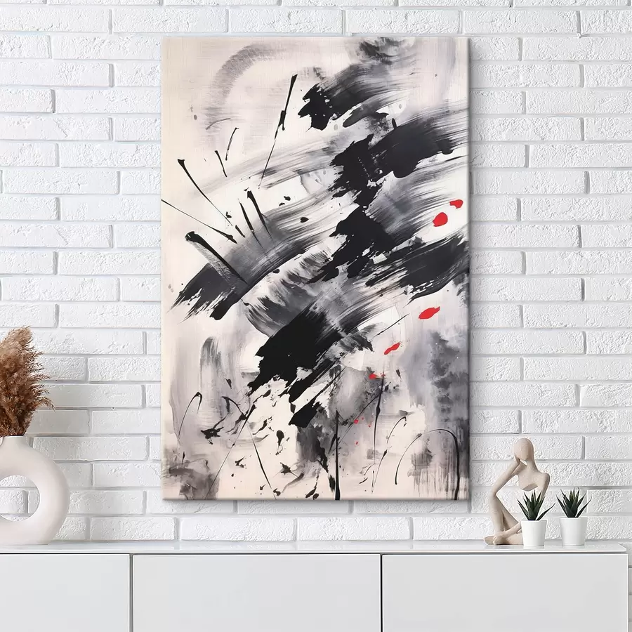 Tablouri Abstracție cu imitație de stropi și pensule s46783