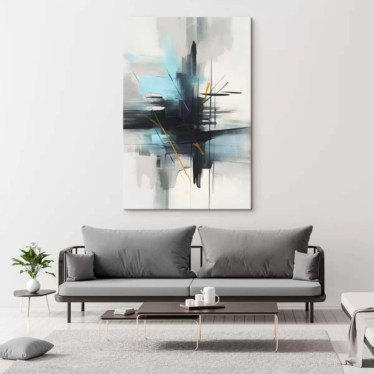 Tablouri Abstracție cu imitație de stropi și pensule s46789