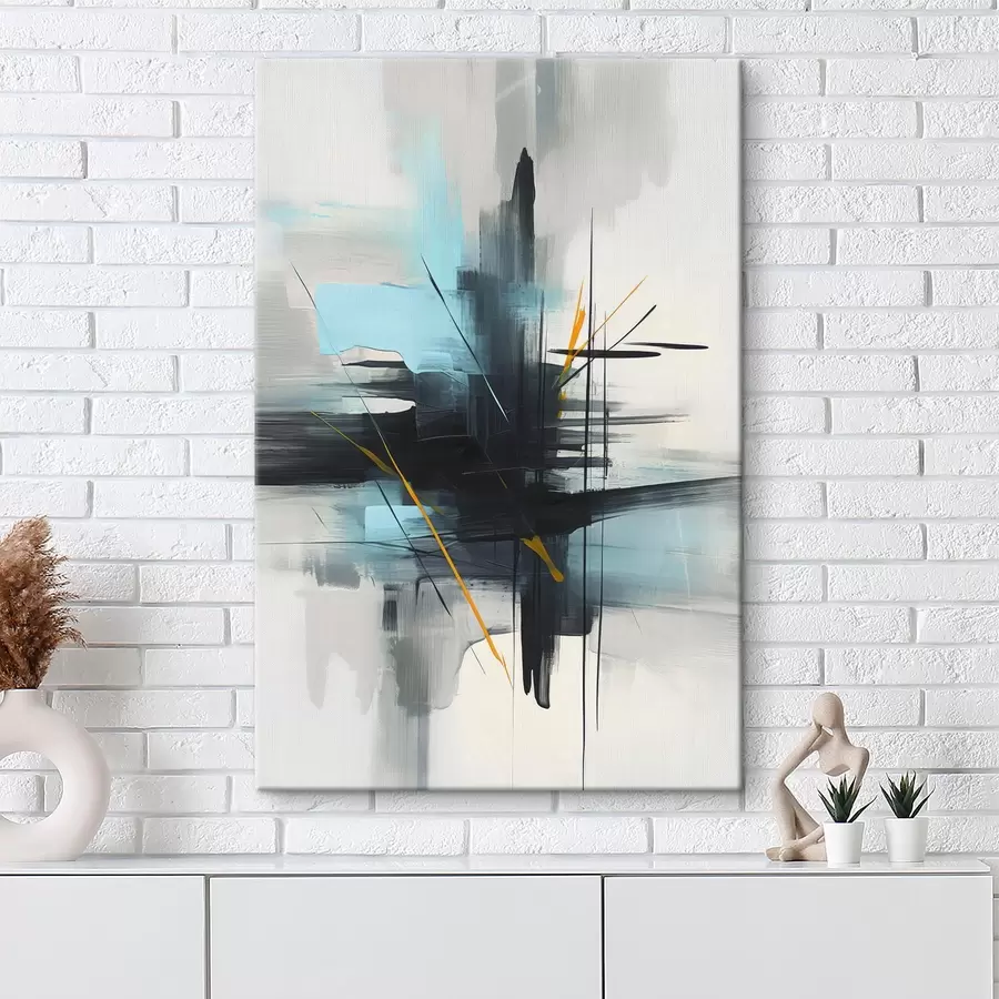 Tablouri Abstracție cu imitație de stropi și pensule s46789