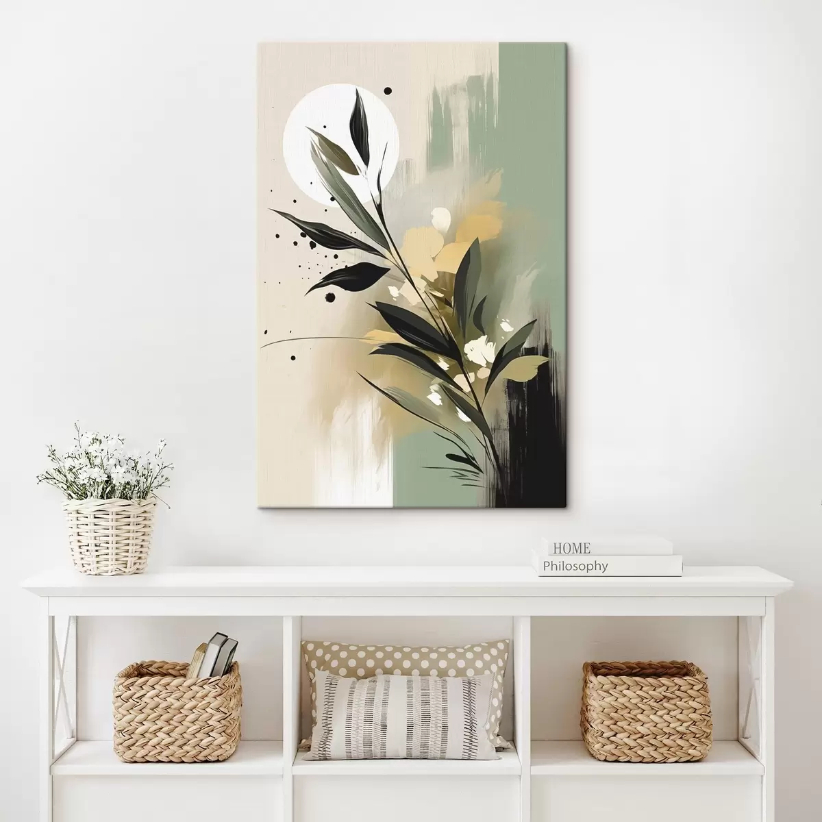 Tablouri Abstracție cu o plantă s46790