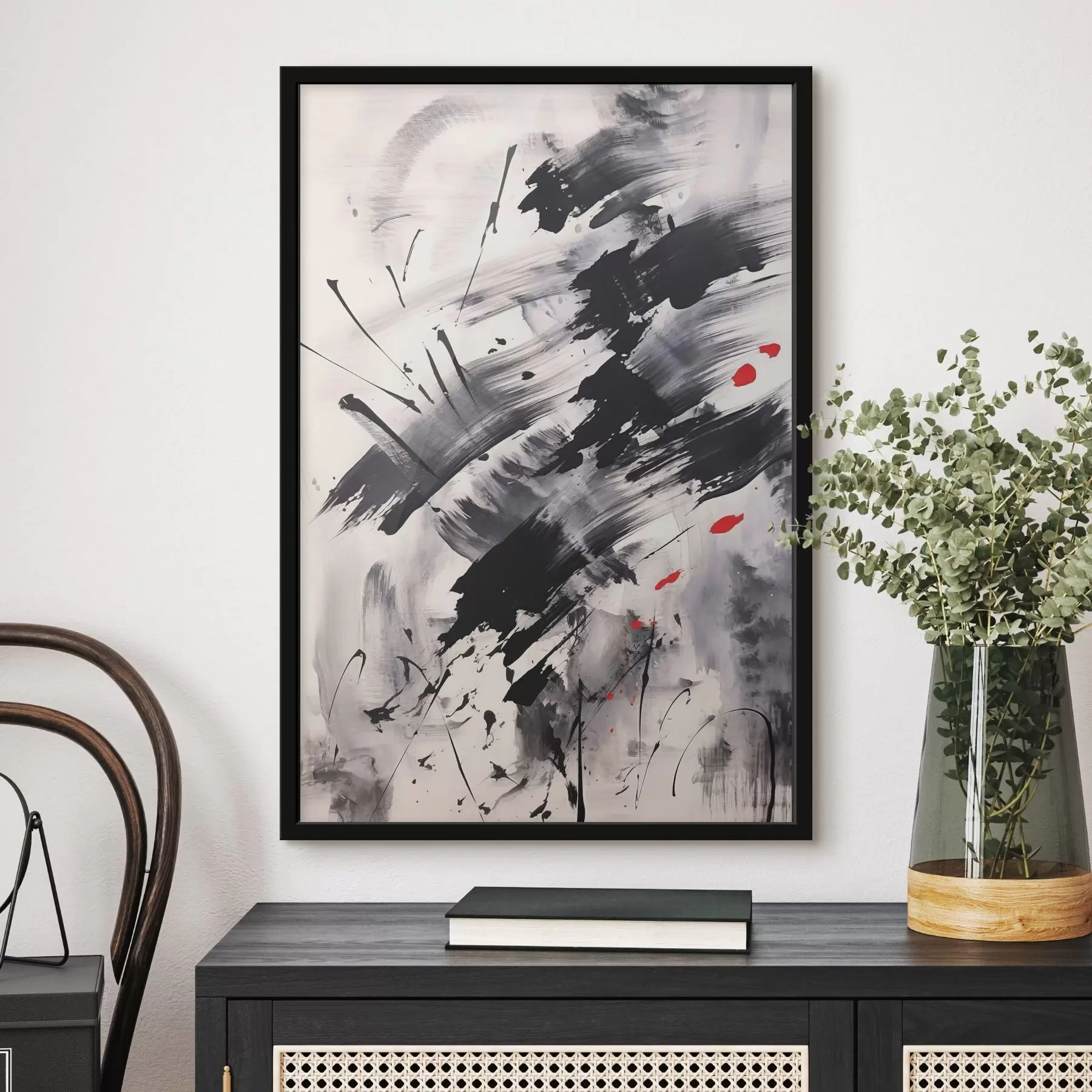 fototapet Abstracție cu imitație de stropi și pensule f46783